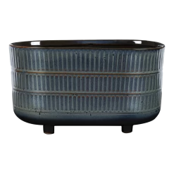 Bloempot Denise Ovaal - L26 X B13 X H15cm - Sky Blue