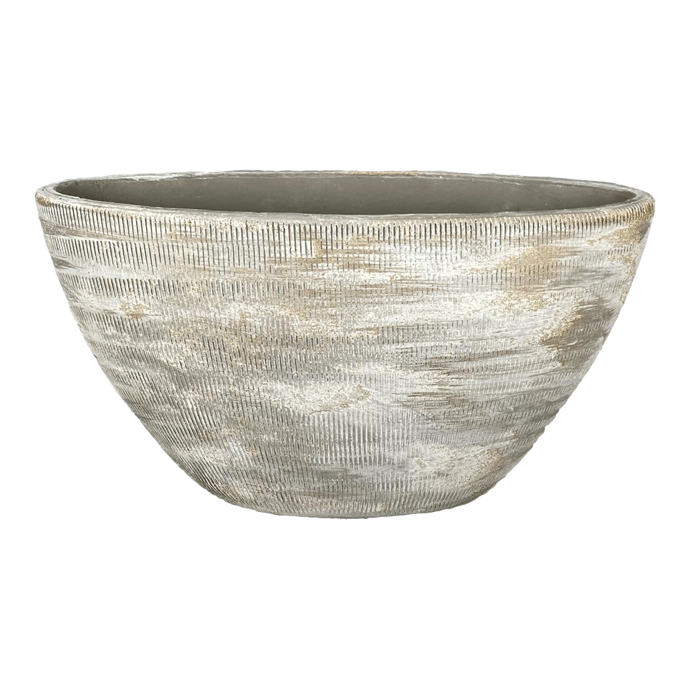 Bloempot Miami Ovaal - L35 X D16 X H19cm - Grijs 3 Bloempot Miami Ovaal - L35 X D16 X H19cm - Grijs