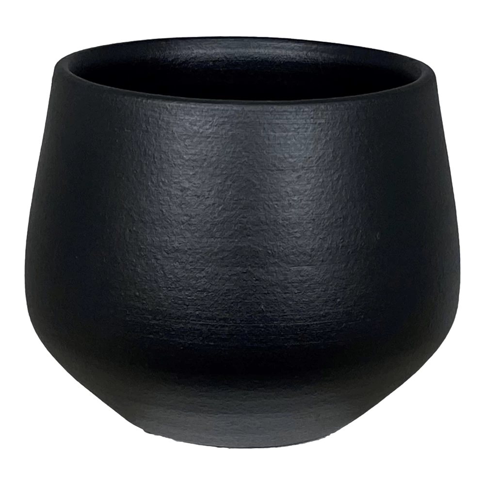 Bloempot Petra - D19 X H16cm - Mat Zwart 3 Bloempot Petra - D19 X H16cm - Mat Zwart