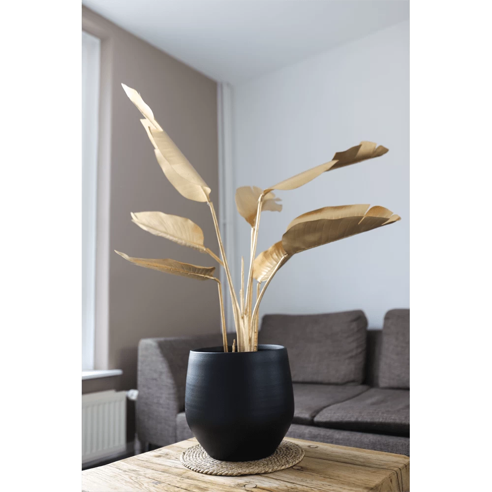 Bloempot Petra - D19 X H16cm - Mat Zwart 4 Bloempot Petra - D19 X H16cm - Mat Zwart - Afbeelding 2