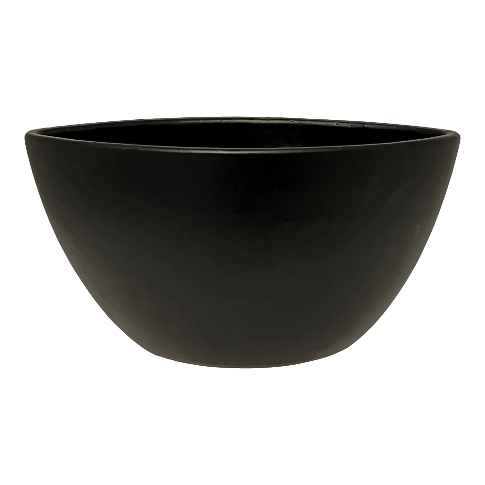 Bloempot Petra Ovaal - L32 X B17 X H17cm - Mat Zwart 3 Bloempot Petra Ovaal - L32 X B17 X H17cm - Mat Zwart