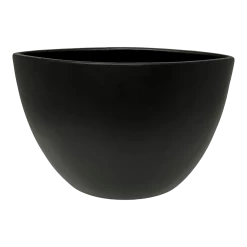 Bloempot Petra Ovaal - L33 X B17 X H24cm - Mat Zwart