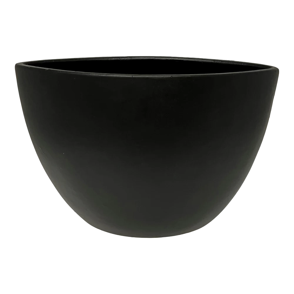 Bloempot Petra Ovaal - L33 X B17 X H24cm - Mat Zwart 3 Bloempot Petra Ovaal - L33 X B17 X H24cm - Mat Zwart
