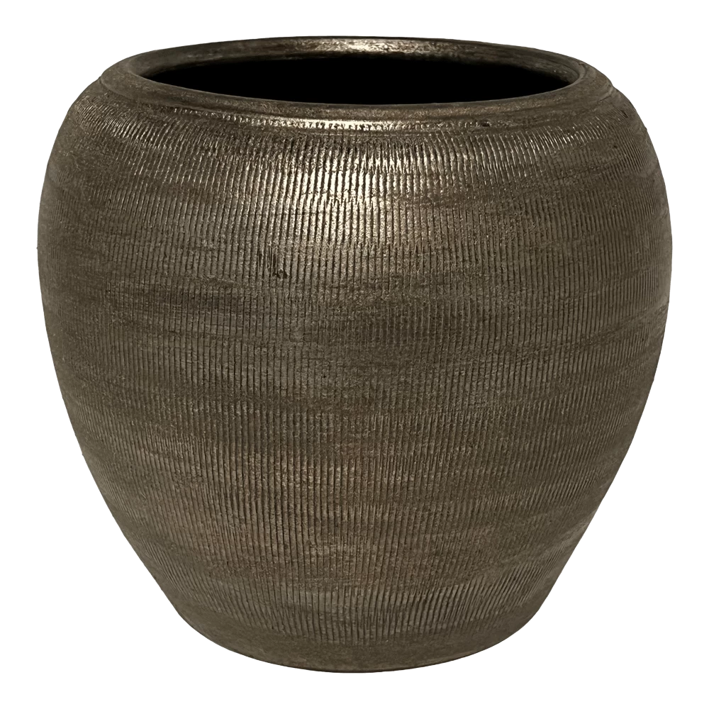 Bloempot Phoenix - D24 X H22cm - Zilver 3 Bloempot Phoenix - D24 X H22cm - Zilver