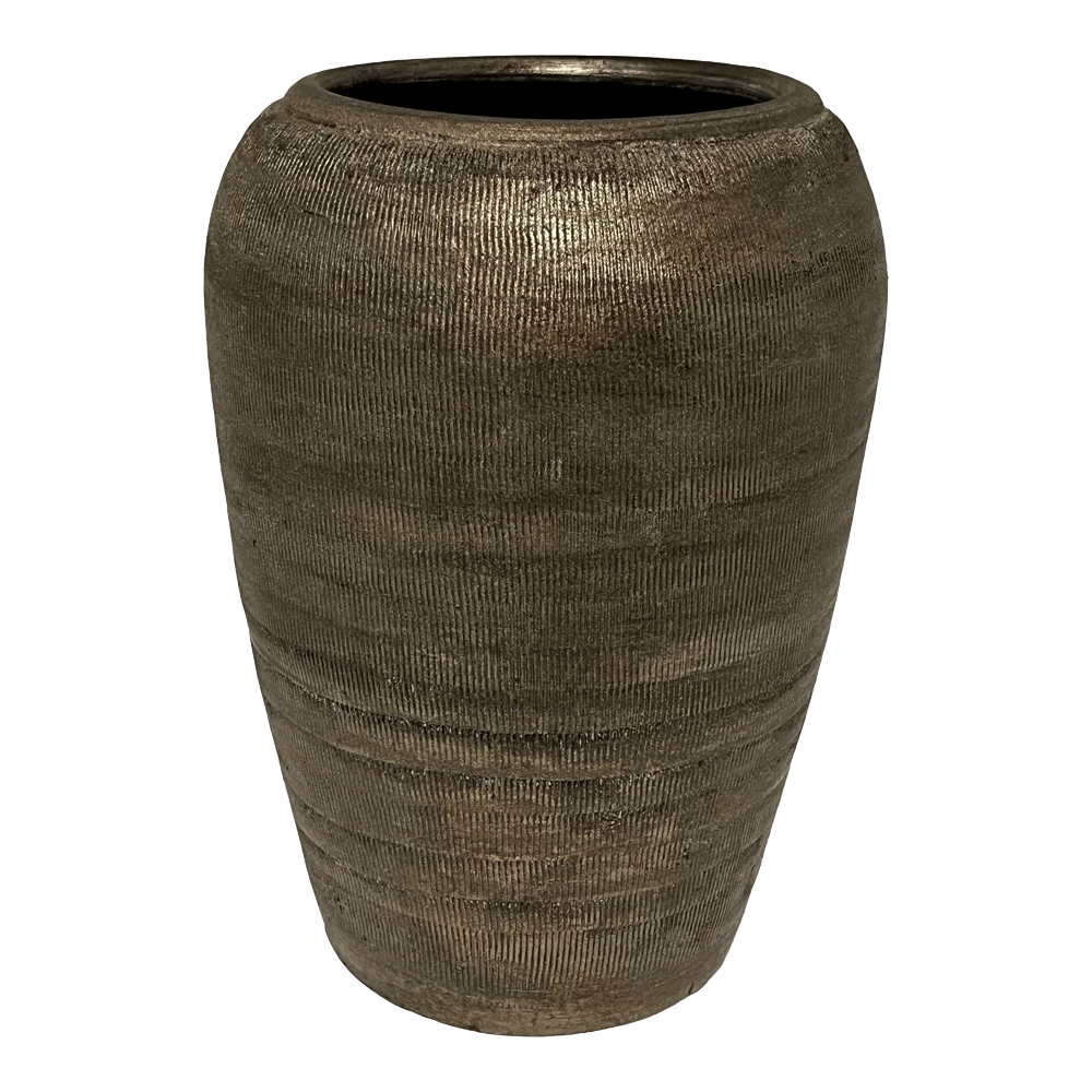 Bloempot Phoenix Hoog - D24 X H35cm - Zilver 3 Bloempot Phoenix Hoog - D24 X H35cm - Zilver