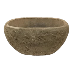 Bloempot Shanon Ovaal - L28 X B18 X H14cm - Earth Groen