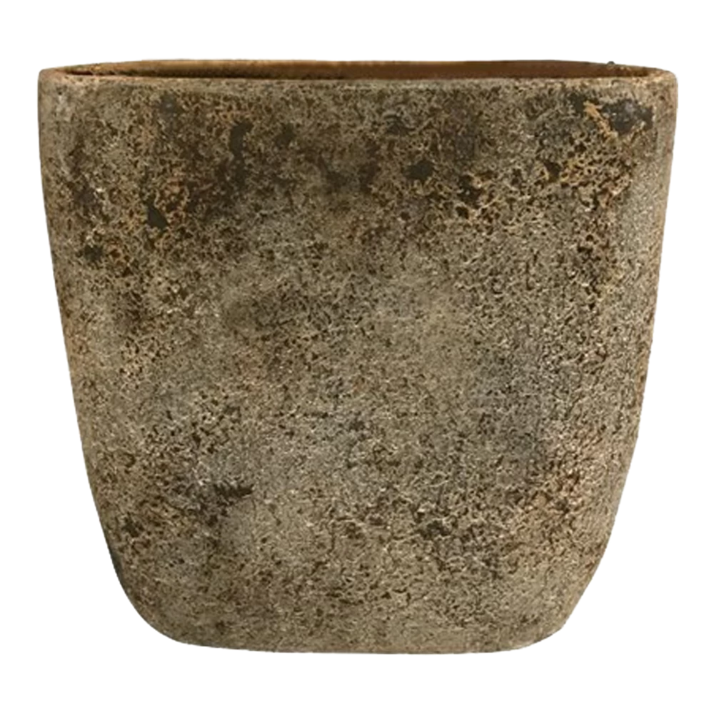 Bloempot Shanon Ovaal - L38 X B16 X H38cm - Earth Zwart 3 Bloempot Shanon Ovaal - L38 X B16 X H38cm - Earth Zwart