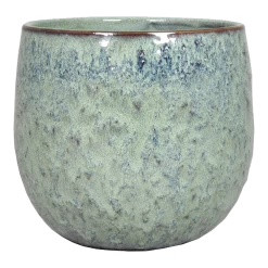 Bloempot Sierra - D19 X H17,5cm - Turquoise