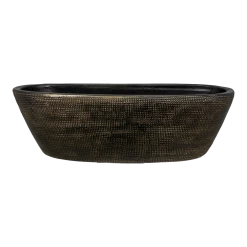 Bloempot Tokio Ovaal - L40 X B14 X H12cm - Goud