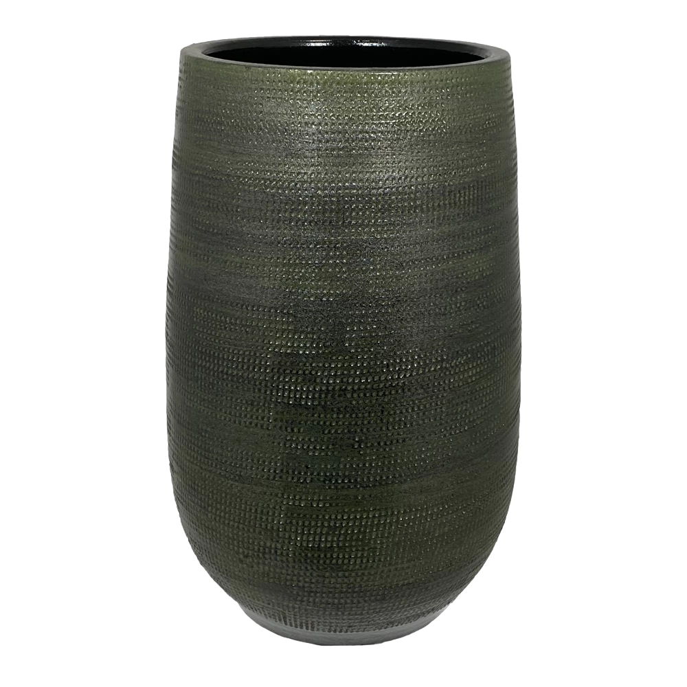 Bloempot Tokio Hoog - D28 X H60cm - Groen 3 Bloempot Tokio Hoog - D28 X H60cm - Groen