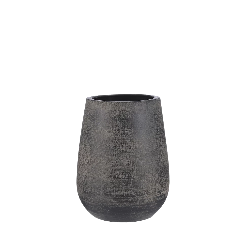 Bloempot Victor Hoog - H30 X D25cm - Donker Bruin