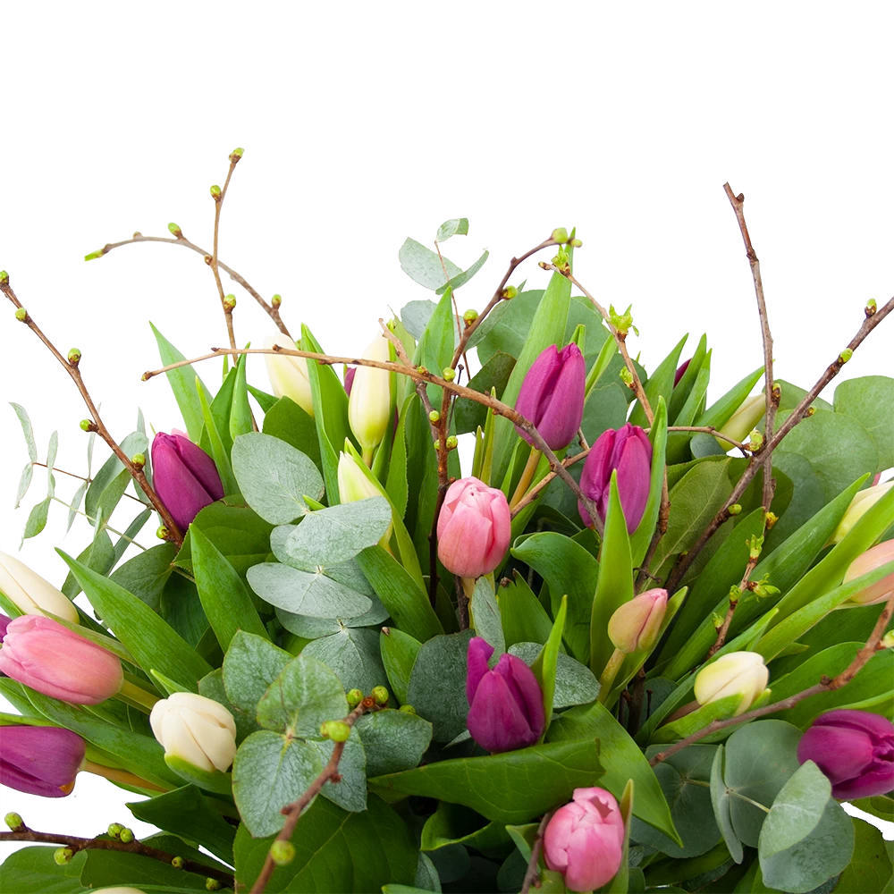 Boeket Kleurrijke Tulp Middel 4 Boeket Kleurrijke Tulp Middel - Afbeelding 2