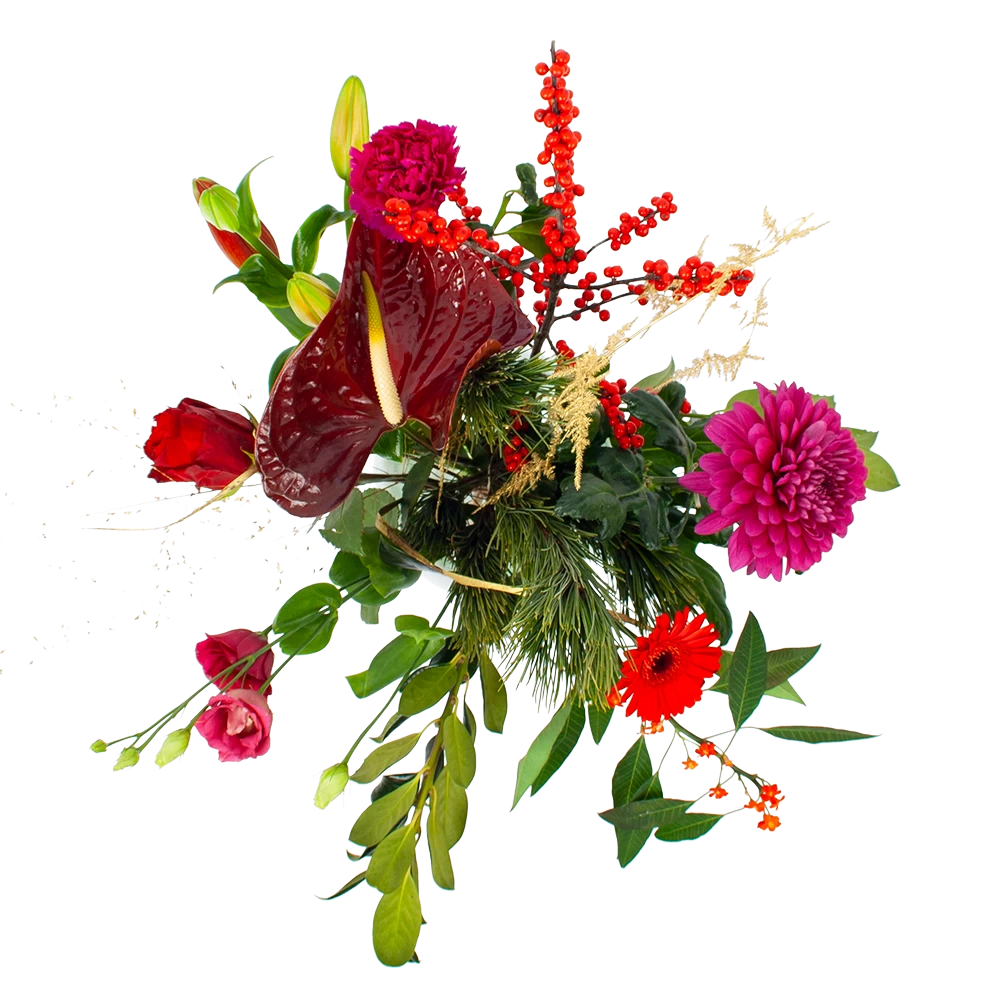 Boeket Liefdevolle Kerst Middel 4 Boeket Liefdevolle Kerst Middel - Afbeelding 2