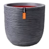 Capi Bloempot Bol Nature Rib NL - D35 X H34cm - Donkergrijs -Woondecoratie Kortingen capi bloempot bol nature rib nl d35 x h34cm donkergrijs bloempot 1 2