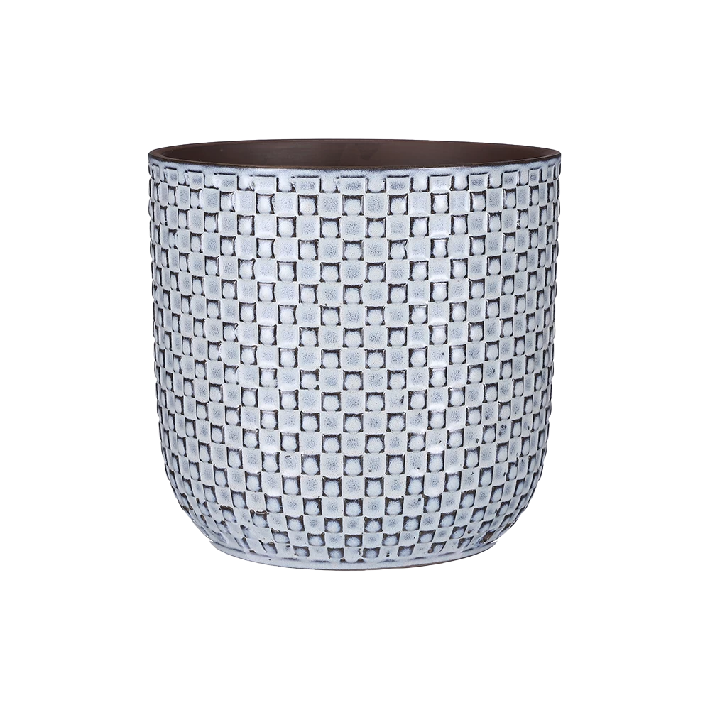 Bloempot Daan - D21.5 X H20.5cm - Blauw 3 Bloempot Daan - D21.5 X H20.5cm - Blauw