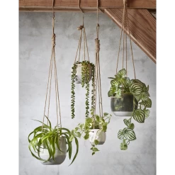 Hangpot Resa - D18,5 X H17cm - Lichtgrijs -Woondecoratie Kortingen hangpot resa d18 5 x h17cm lichtgrijs hangpot 5 1