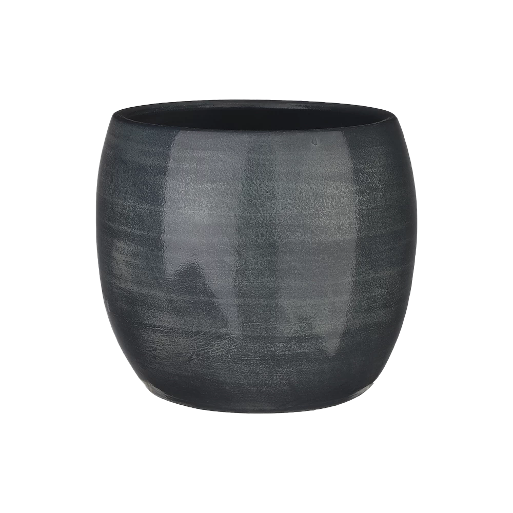 Bloempot Lester - D24 X H22cm - Donkerblauw 3 Bloempot Lester - D24 X H22cm - Donkerblauw