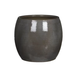 Bloempot Lester - D24 X H22cm - Donkergrijs