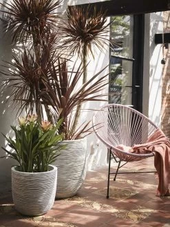 Capi Bloempot Bol Nature Rib NL - D35 X H34cm - Ivoor -Woondecoratie Kortingen pot bol rib nl 35x34 ivoor bloempot 6 9