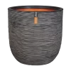 Capi Bloempot Bol Nature Rib NL - D55 X H53cm - Antraciet -Woondecoratie Kortingen pot bol rib nl 54x52 antraciet bloempot 1 7