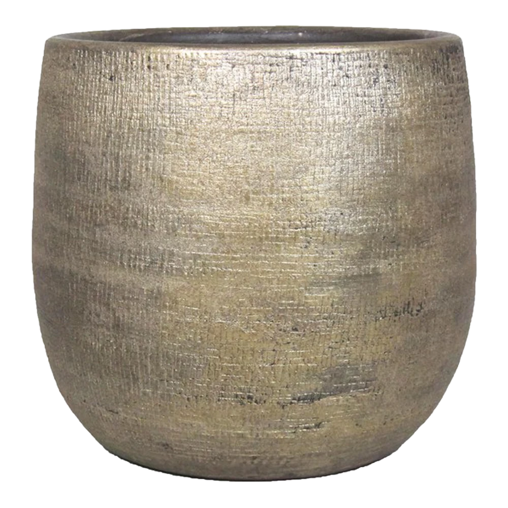 Bloempot Mira - D59 X H54cm - Goud 3 Bloempot Mira - D59 X H54cm - Goud
