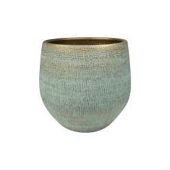 Bloempot Ryan - D36 X H32cm - Shiny Blue