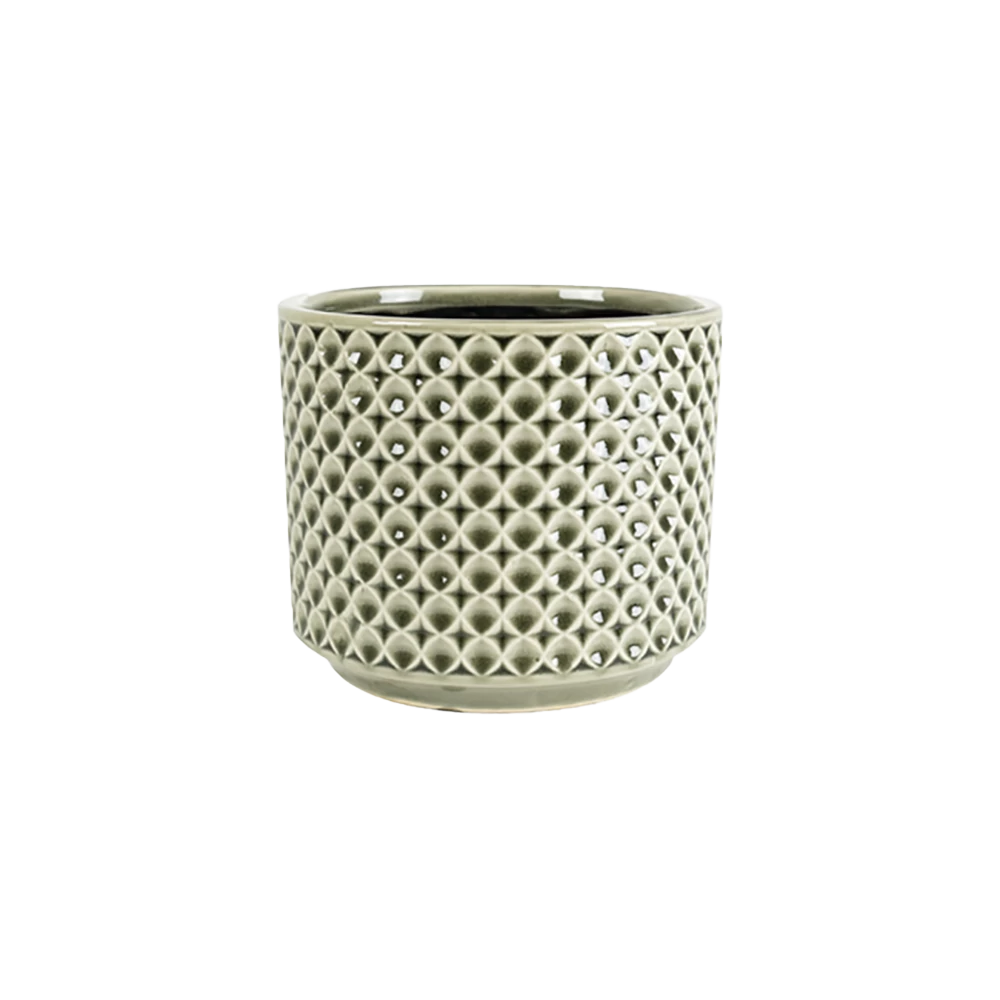 Bloempot Thies - D19 X H17cm - Olijf Groen 3 Bloempot Thies - D19 X H17cm - Olijf Groen