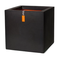 Capi Plantenbak Vierkant Urban Smooth NL - L50 X B50 X H50cm - Zwart