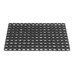 HAMAT Rubbere Ringmat Domino - 80x50cm - Zwart - Deurmat