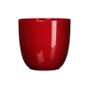 Bloempot Tusca - D25 X H23cm - Donkerrood 1 Bloempot Tusca - D25 X H23cm - Donkerrood -Woondecoratie Kortingen tusca pot rond d rood h23xd25cm bloempot 1 4