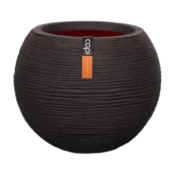 Capi Bloempot Hoog Nature Rib NL - D40 X H32cm - Zwart