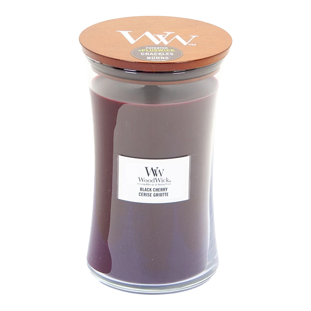 Woodwick Black Cherry Large Candle - Geurkaars 3 Woodwick Black Cherry Large Candle - Geurkaars