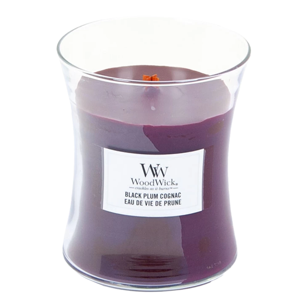 Woodwick Black Plum Cognac Medium Candle - Geurkaars 4 Woodwick Black Plum Cognac Medium Candle - Geurkaars - Afbeelding 2