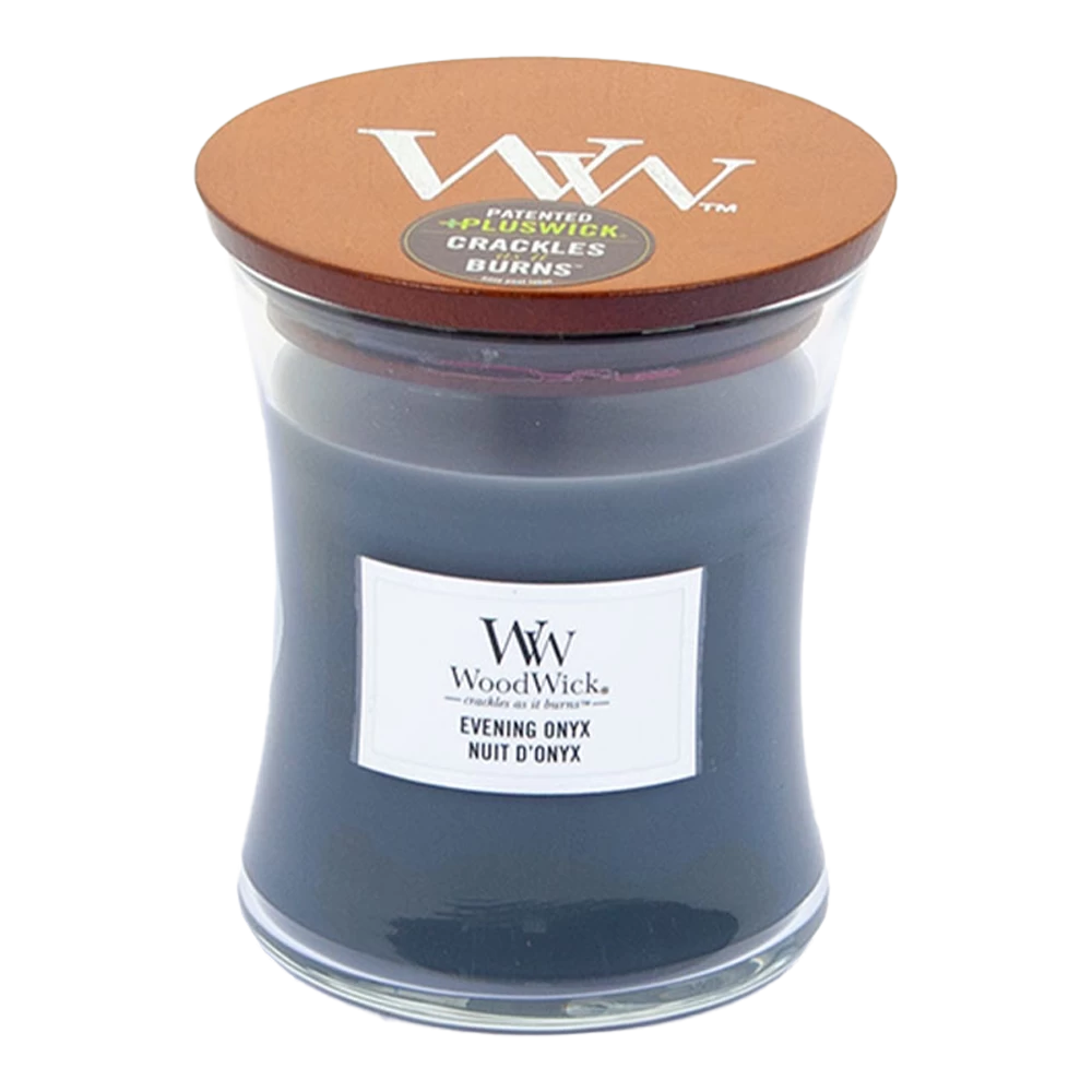 Woodwick Evening Onyx Medium Candle - Geurkaars 3 Woodwick Evening Onyx Medium Candle - Geurkaars