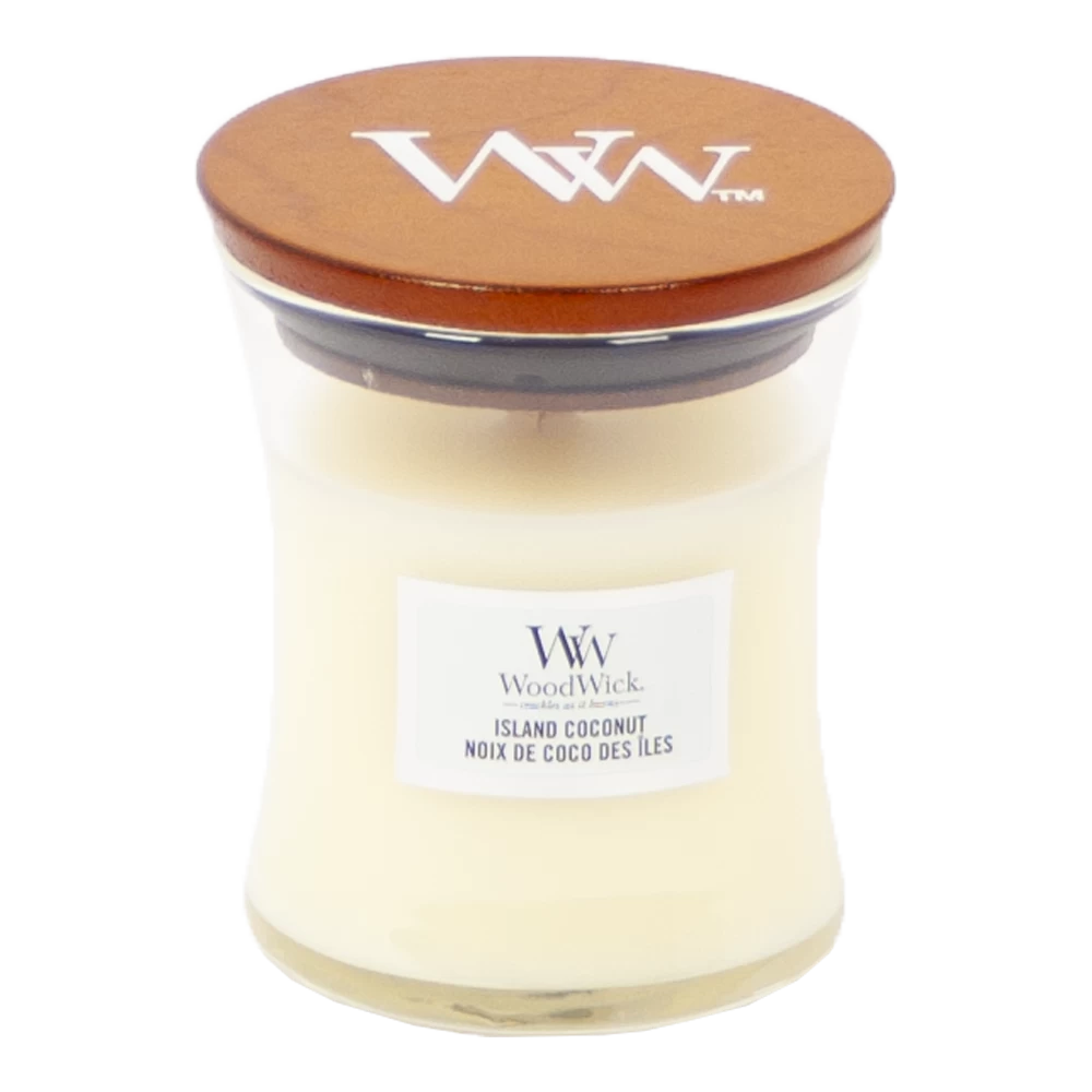 Woodwick Island Coconut Mini Candle - Geurkaars 3 Woodwick Island Coconut Mini Candle - Geurkaars