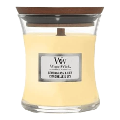 Woodwick Lemongrass & Lily Medium Candle - Geurkaars