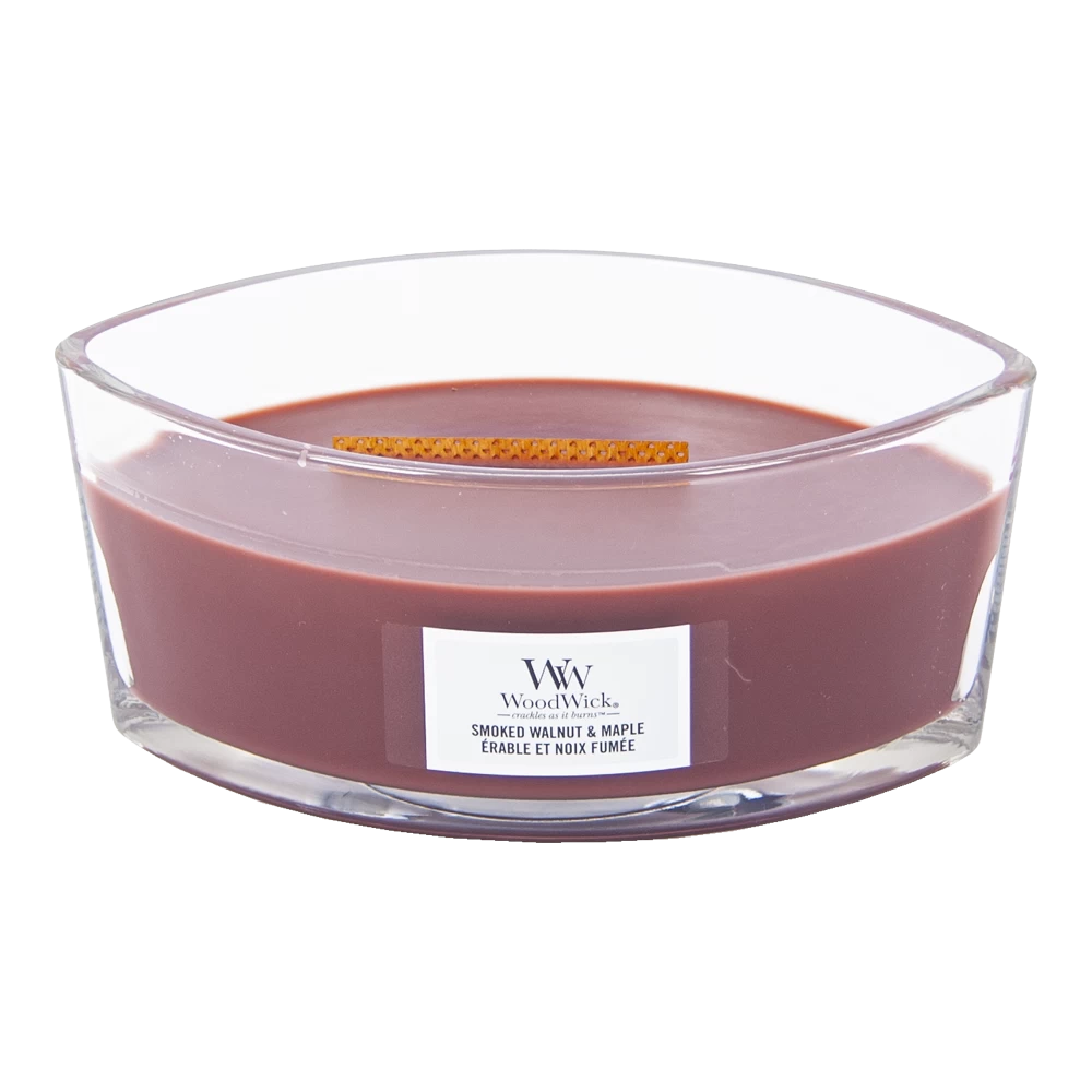 Woodwick Smoked Walnut & Maple Ellipse Candle - Geurkaars 4 Woodwick Smoked Walnut & Maple Ellipse Candle - Geurkaars - Afbeelding 2