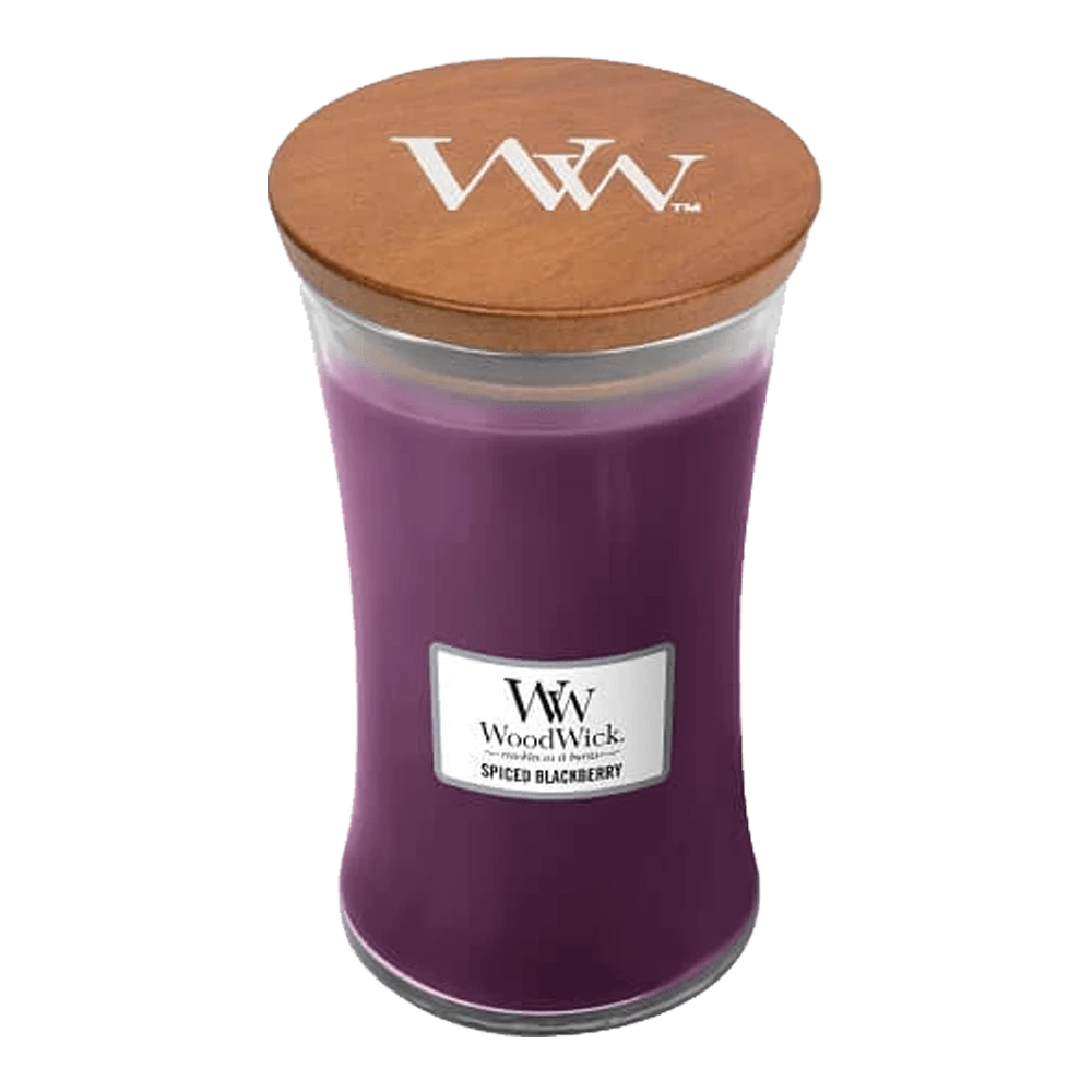 Woodwick Spiced Blackberry Large Candle - Geurkaars 3 Woodwick Spiced Blackberry Large Candle - Geurkaars