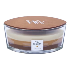 Woodwick Trilogy Cafu00e9 Sweets Ellipse Candle - Geurkaars