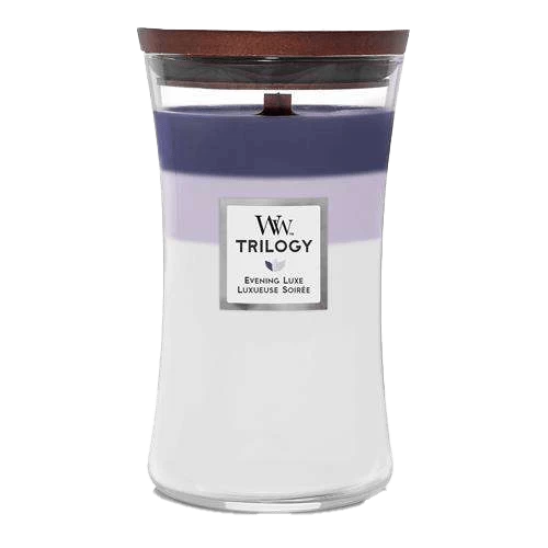 Woodwick Trilogy Evening Luxe Large Candle - Geurkaars 3 Woodwick Trilogy Evening Luxe Large Candle - Geurkaars