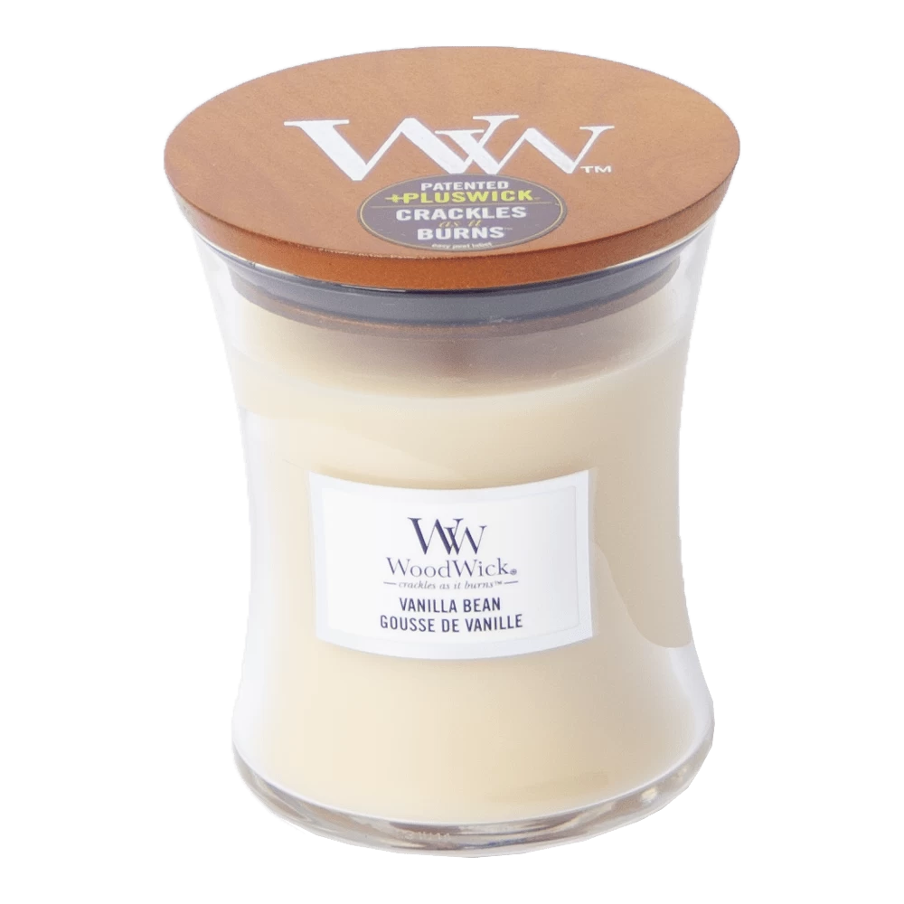 Woodwick Vanilla Bean Medium Candle - Geurkaars 3 Woodwick Vanilla Bean Medium Candle - Geurkaars