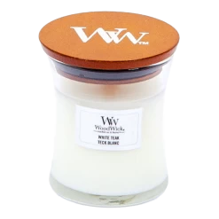 Woodwick White Teak Mini Candle - Geurkaars